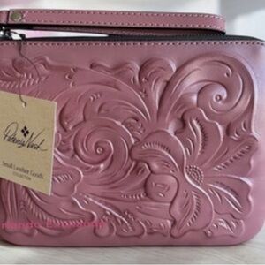 Patricia Nash Pink Leather Clutch